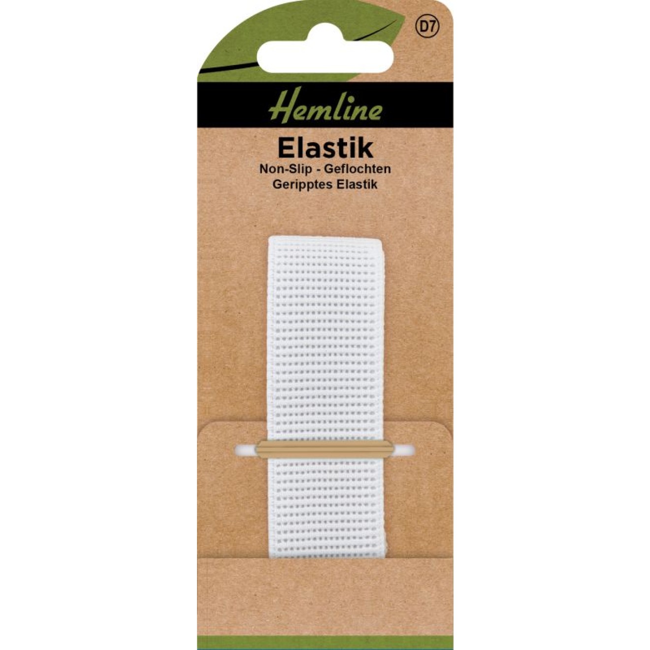 Hemline Geripptes Elastik Non-Slip