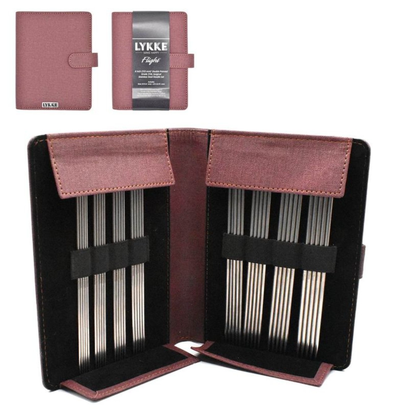 LYKKE Nadelspiel Small Flight 2,00 mm-3,75 mm 15 cm – maroon