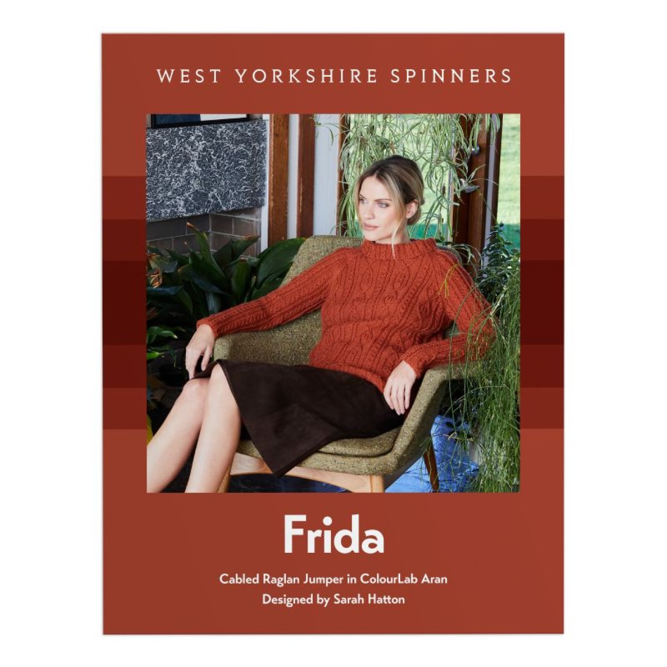 West Yorkshire Spinners single pattern ColourLab Aran - Frida Cabled Jumper - English