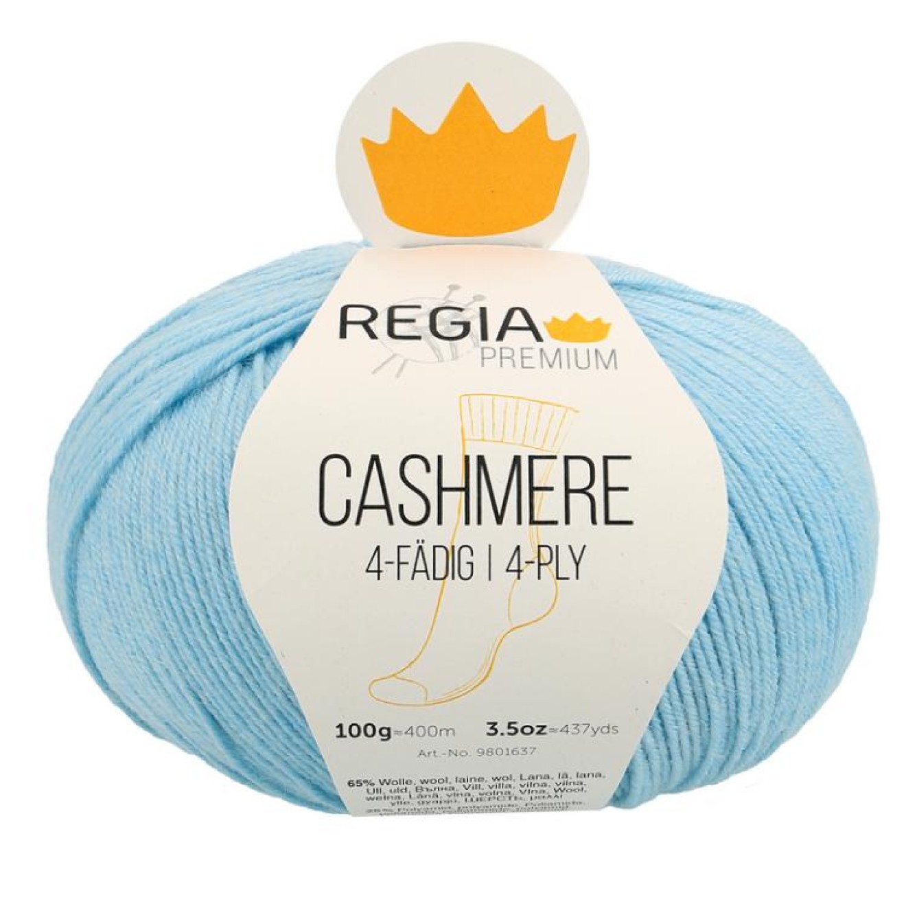 Regia 4-ply PREMIUM Cashmere colour 00052 sky blue