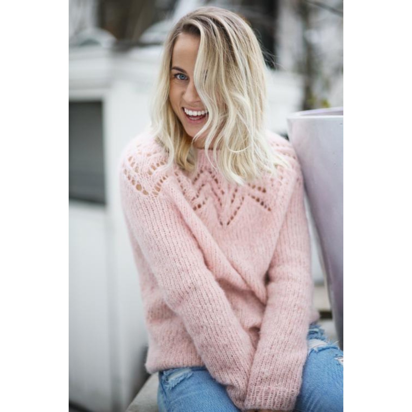 Sandnes Garn pattern booklet Tiril Sweater colour 01992 natural