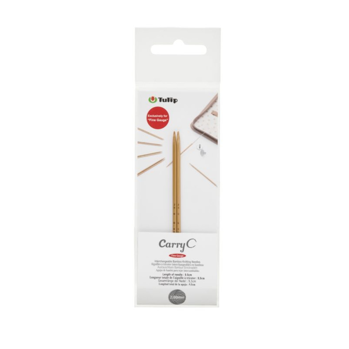 Tulip CarryC Fine Gauge austauschbare bamboo circular needles 2,00 mm