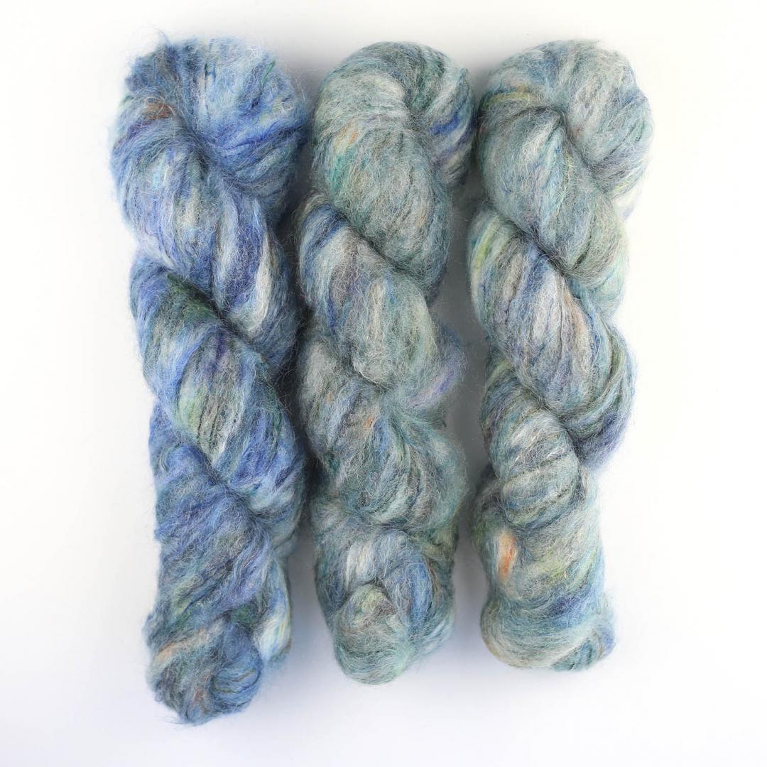 Cowgirl Blues Fluffy Mohair Farbverlauf handgefärbt yarn