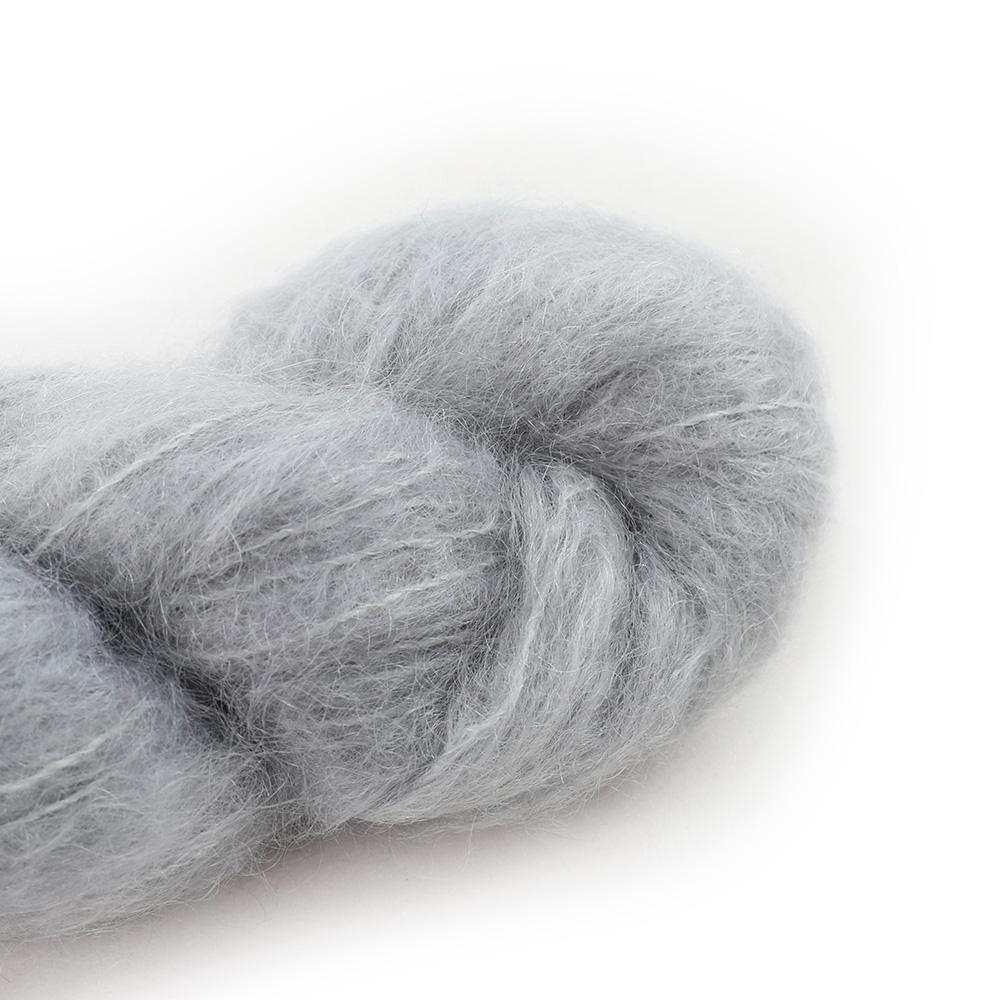 Cowgirl Blues Fluffy Mohair solids hand-dyed yarn