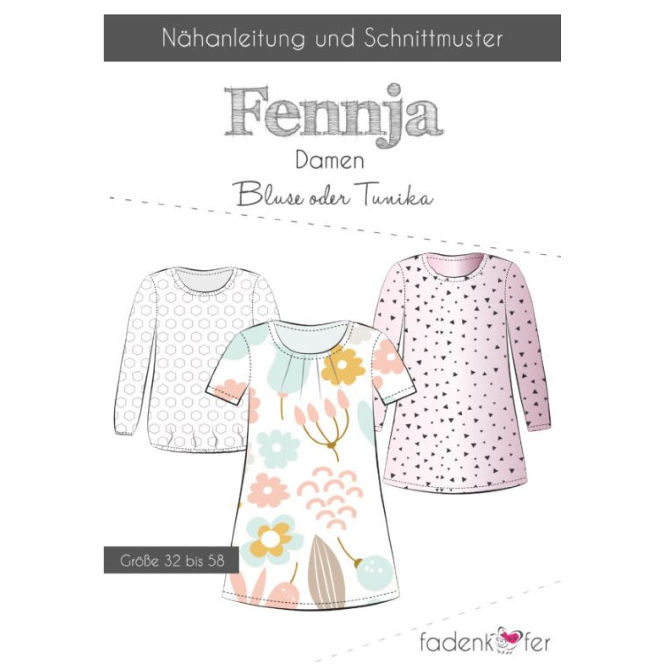 fadenkäfer Papierschnittmuster colour Fennja Erwachsene