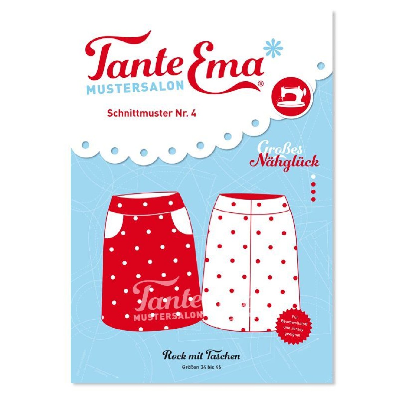 HANABI Tante Ema Schnittmuster colour Rock with Taschen with Nähanleitung