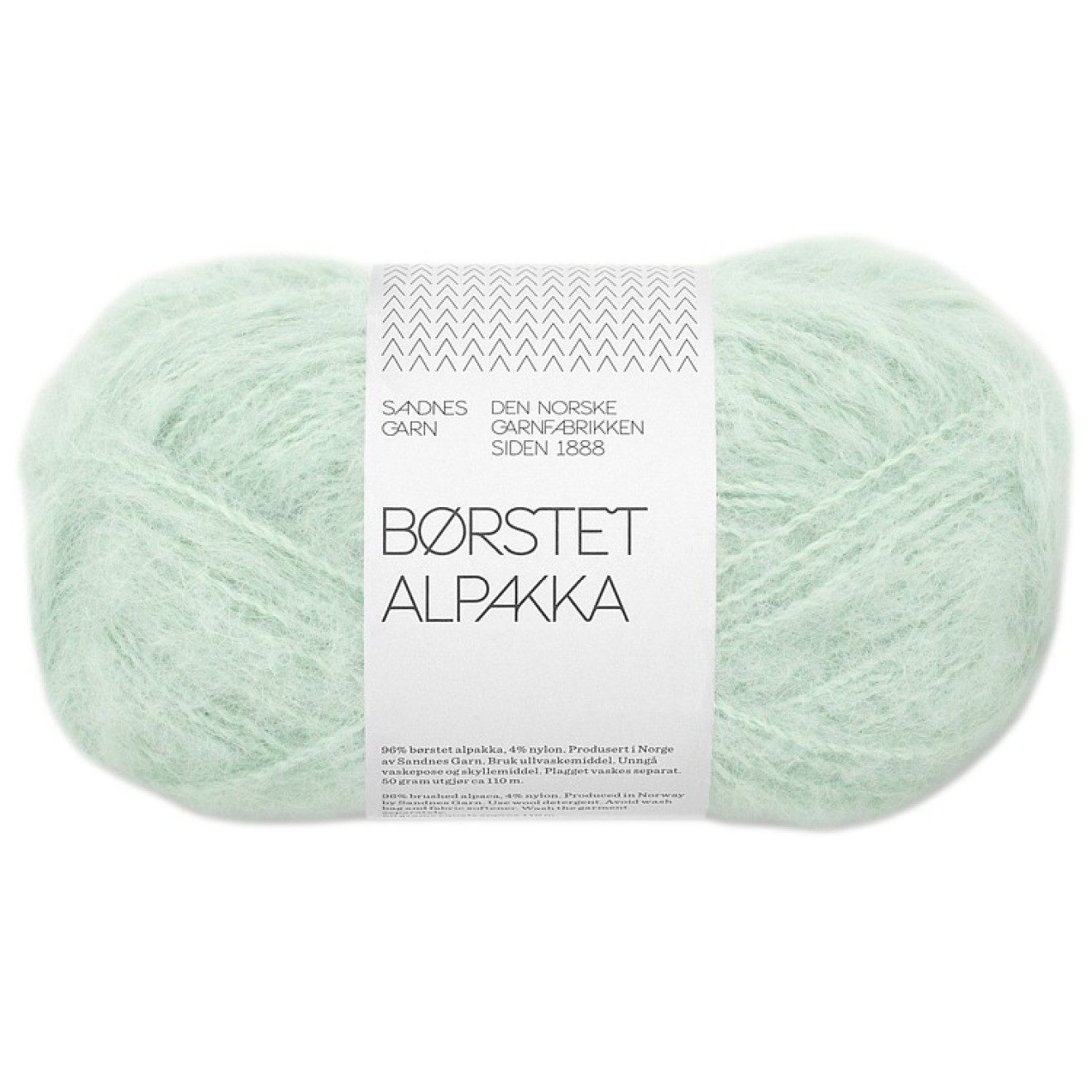 Sandnes Garn Borstet Alpakka colour 7911 mint green