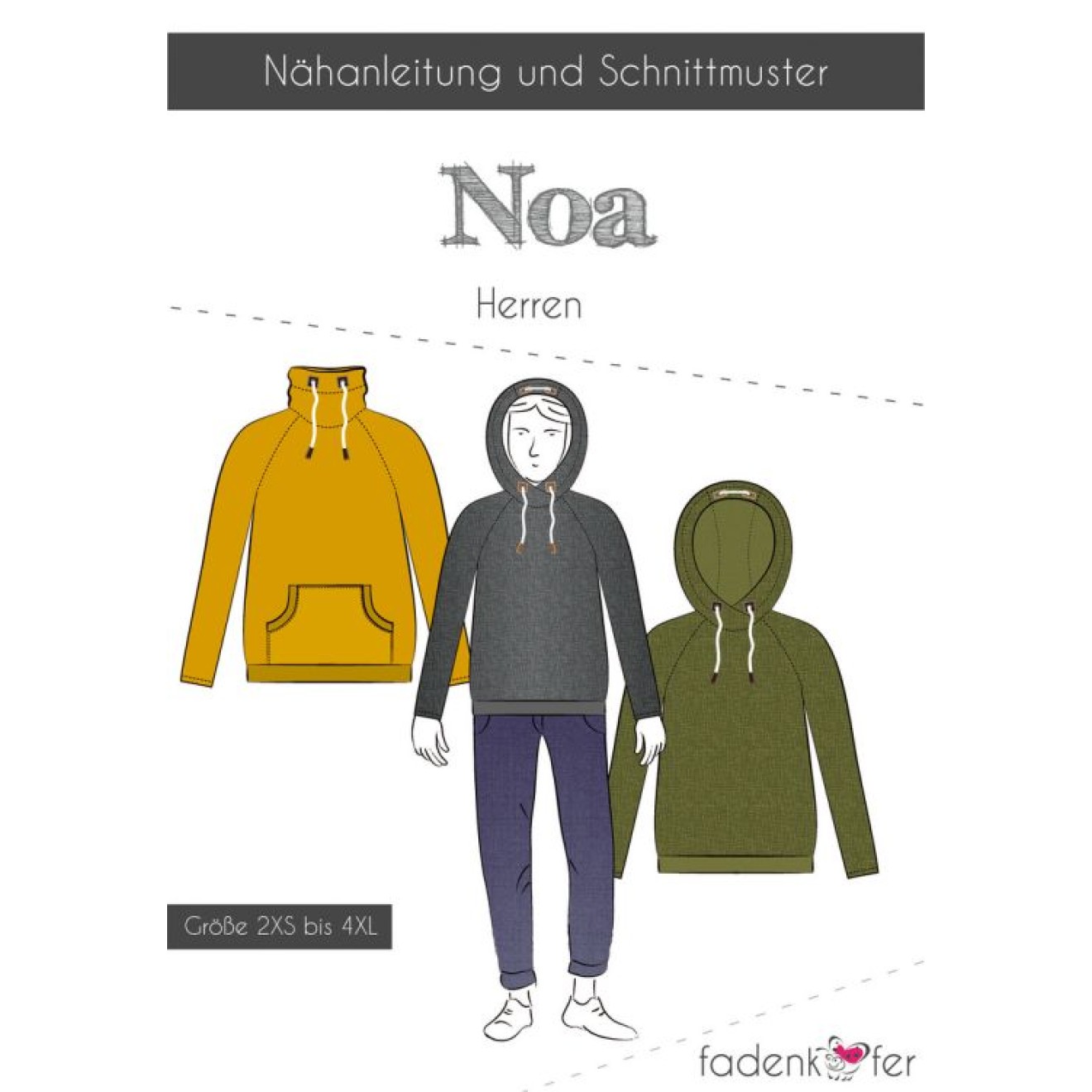 fadenkäfer Papierschnittmuster colour Noa Herren
