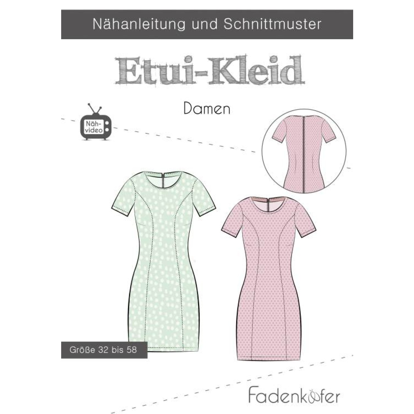 fadenkäfer Papierschnittmuster colour Etui-Kleid Damen