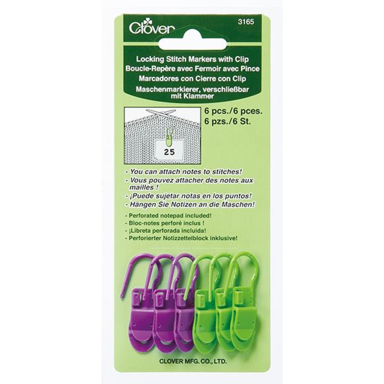 Clover stitch markers
