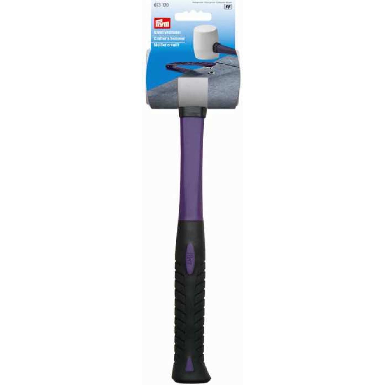 Prym Kreativhammer Hartgummi 8x32,5 cm / für Nähfrei