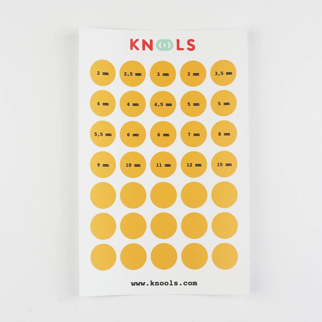 Knools HW-KNOOLS-needle-size-sticker