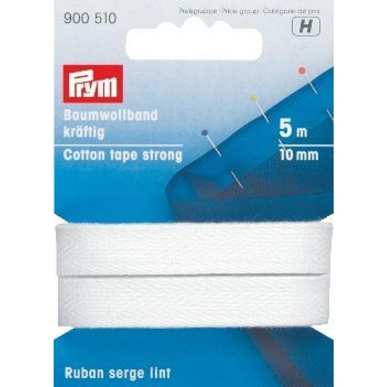 Prym Baumwollband strong 10 mm / weiß