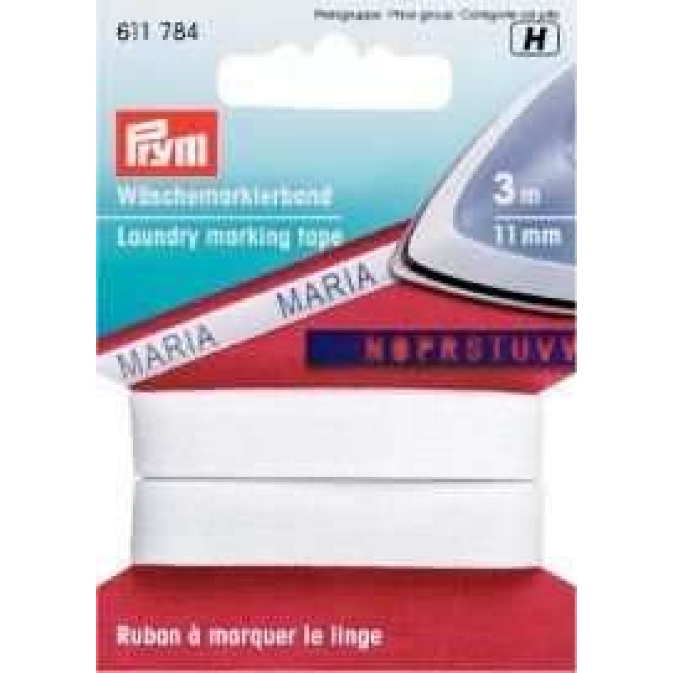 Prym Wäschemarkierband 11 mm / weiß