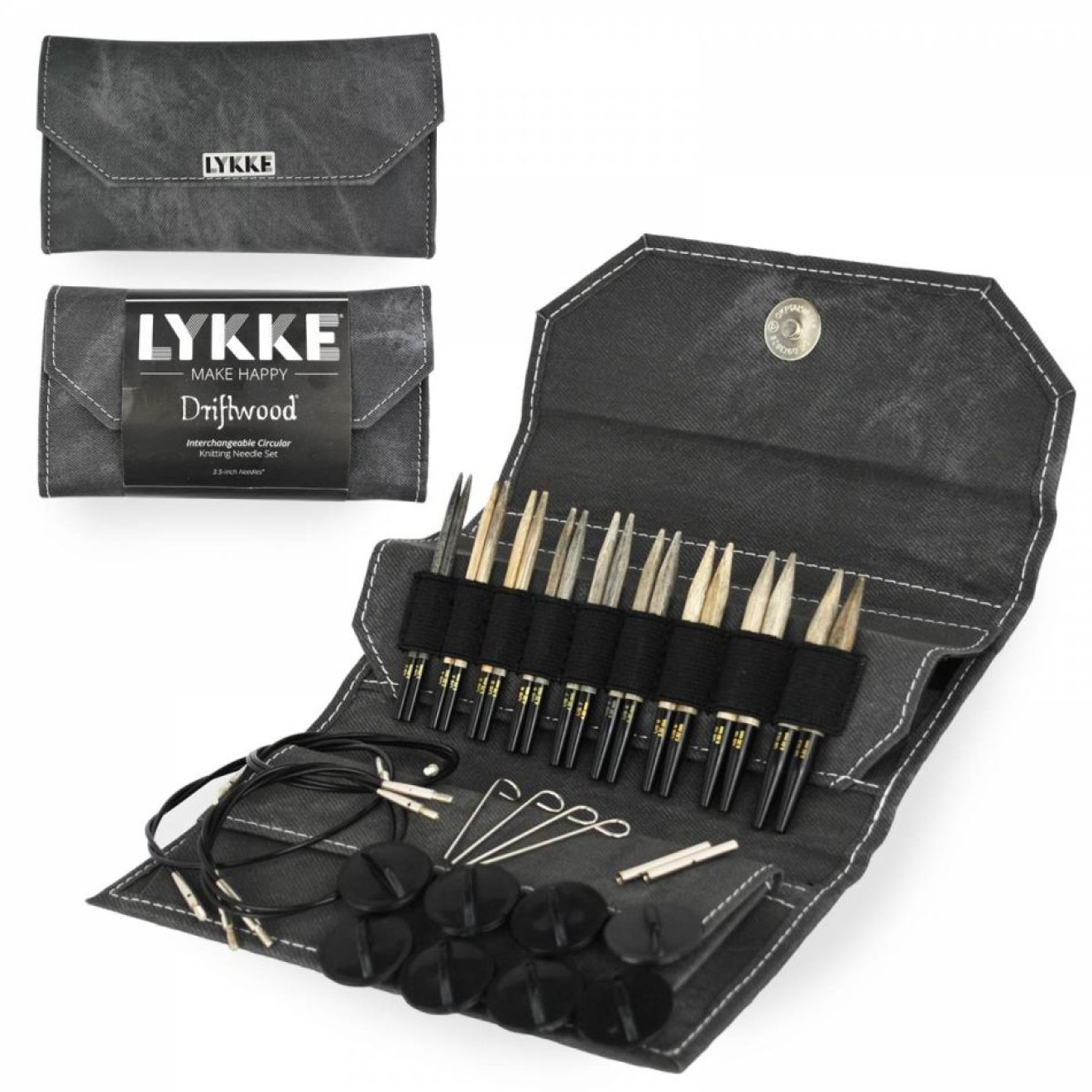 LYKKE Nadelset austauschbare Nadelspitzen 3,25 mm-6,50 mm / 9 cm