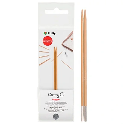 Tulip CarryC aiguilles circulaires interchangeables en bambou pour laine fine – 2,25 mm