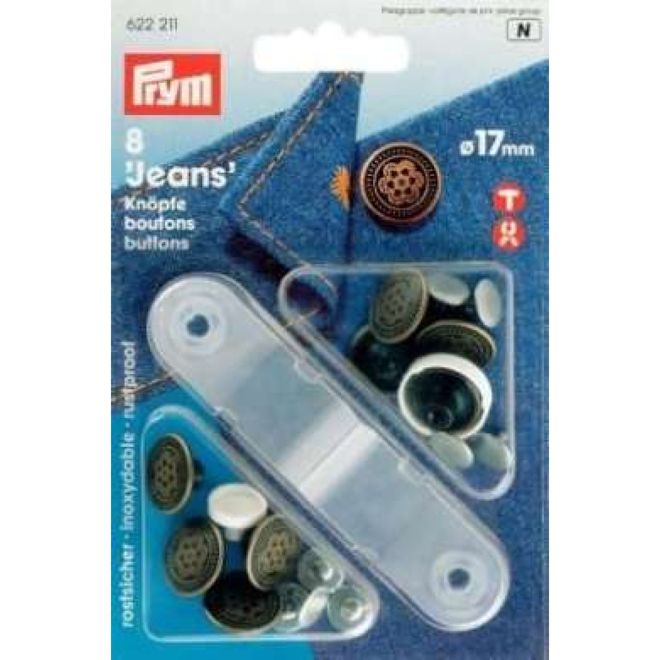 17 mm / altmessing / 8 St / 622211
