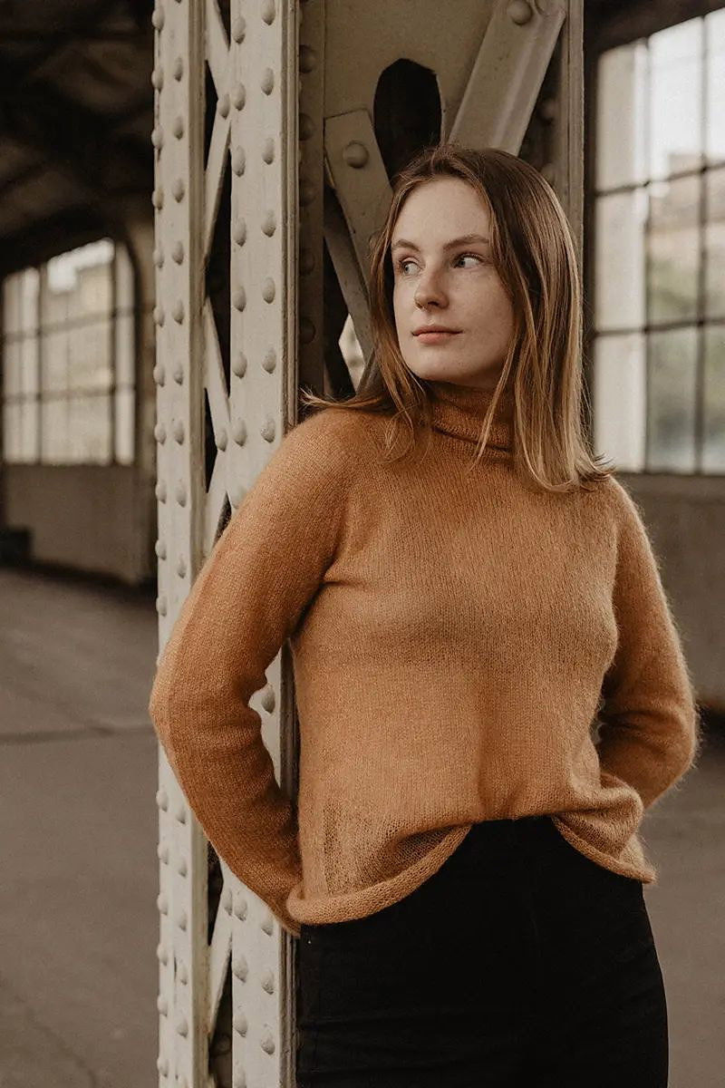 Pull col roulé Cloudy – modèle de tricot, photo 9