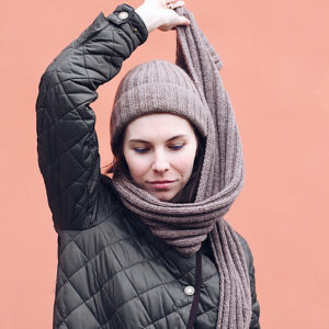 Pattern Scarf with Tassels