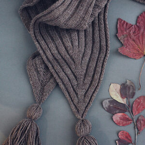 Pattern Scarf with Tassels