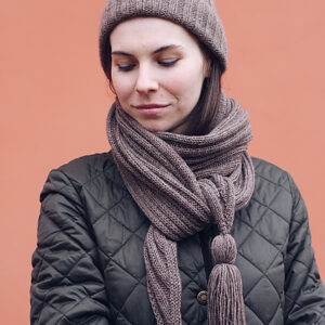 Pattern Scarf with Tassels