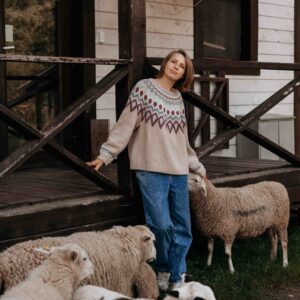 lopapeysa crystal knitting pattern - Pattern Lopapeysa Crystal - seamless - texture close-up